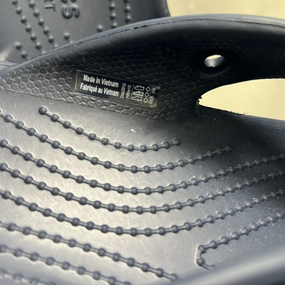 NWT Unisex Crocs Navy Baya Ii Flip Shoes Men's 8/Women's 10 - Picture 3 of 5